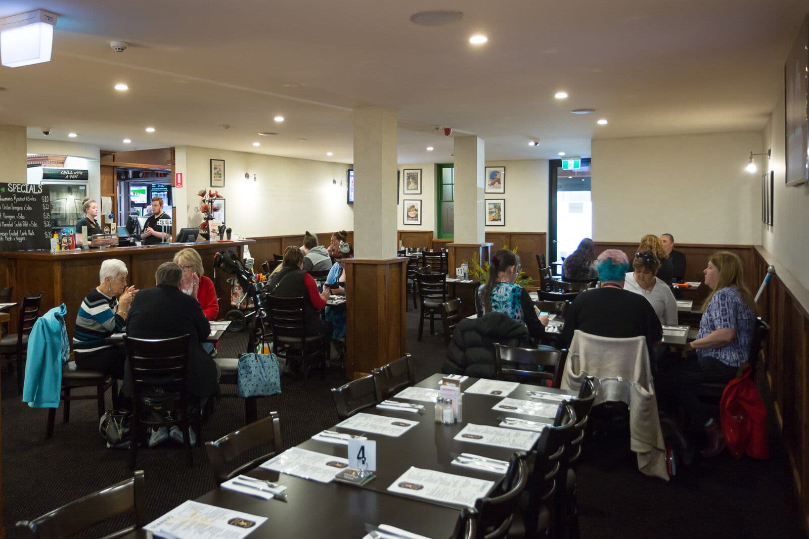 The bistro dining room